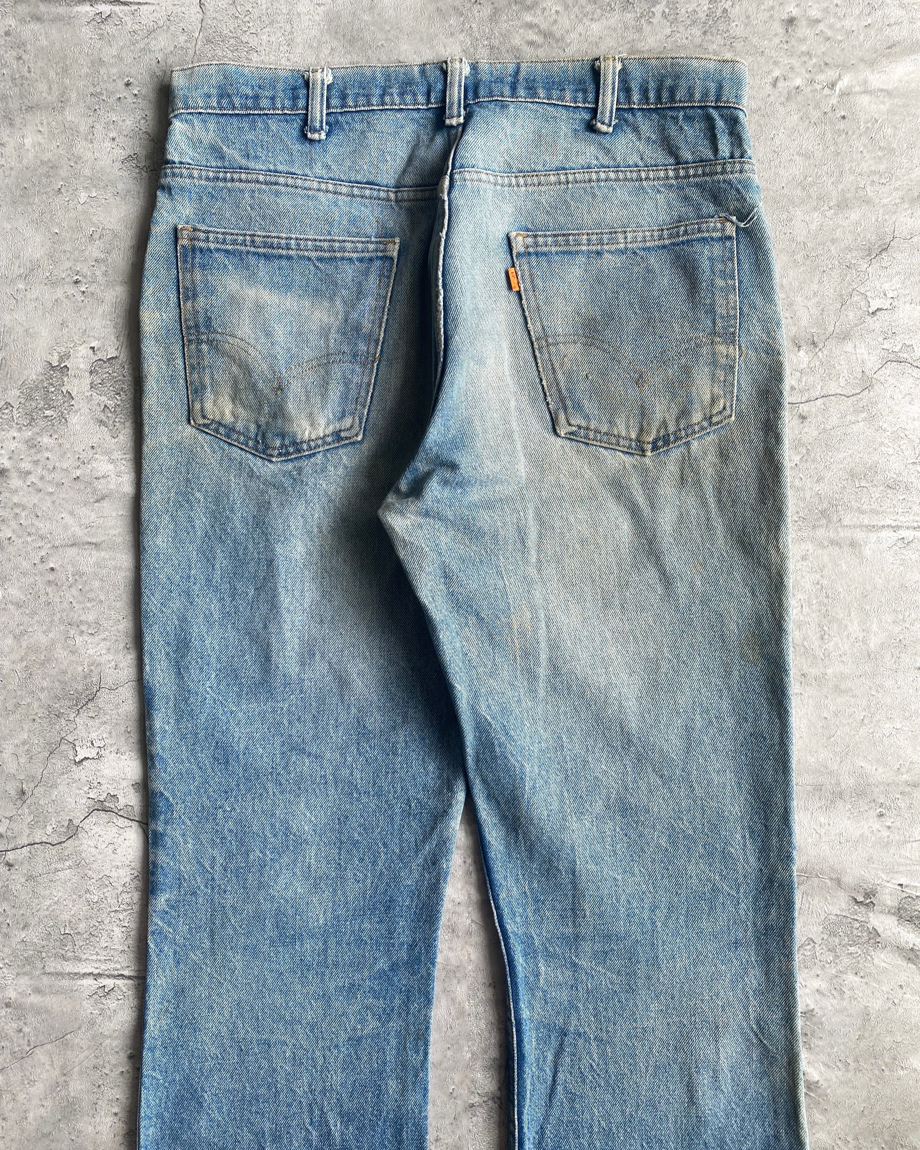 1970S FADED WASHED LEVI'S 646 BOOTCUT JEANS (34X31)