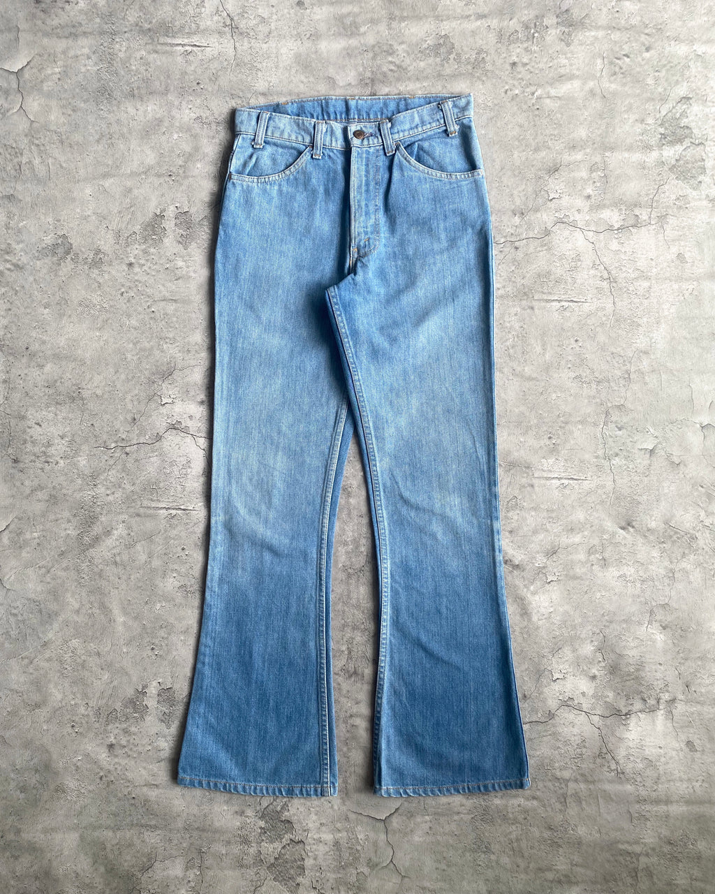 1970S FADED BLUE LEVI'S 646 BOOTCUT JEANS (30X34)