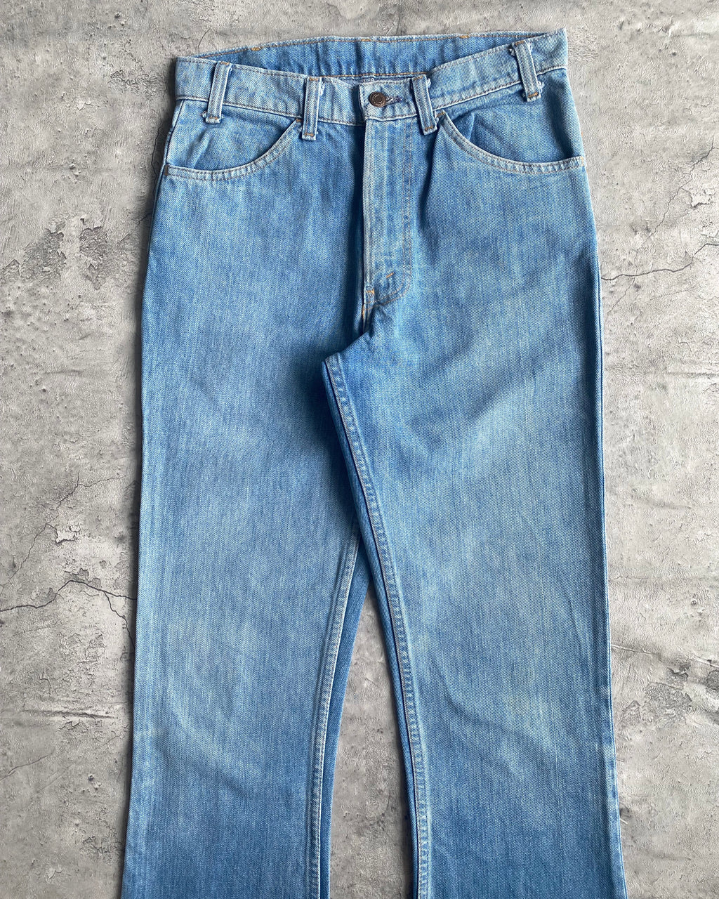 1970S FADED BLUE LEVI'S 646 BOOTCUT JEANS (30X34)