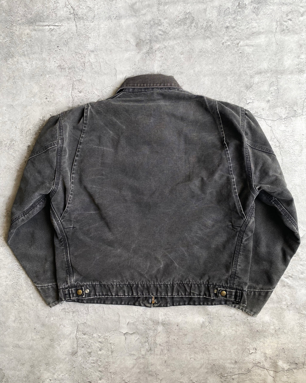 1990S FADED BLACK CARHARTT DETROIT JACKET (L)