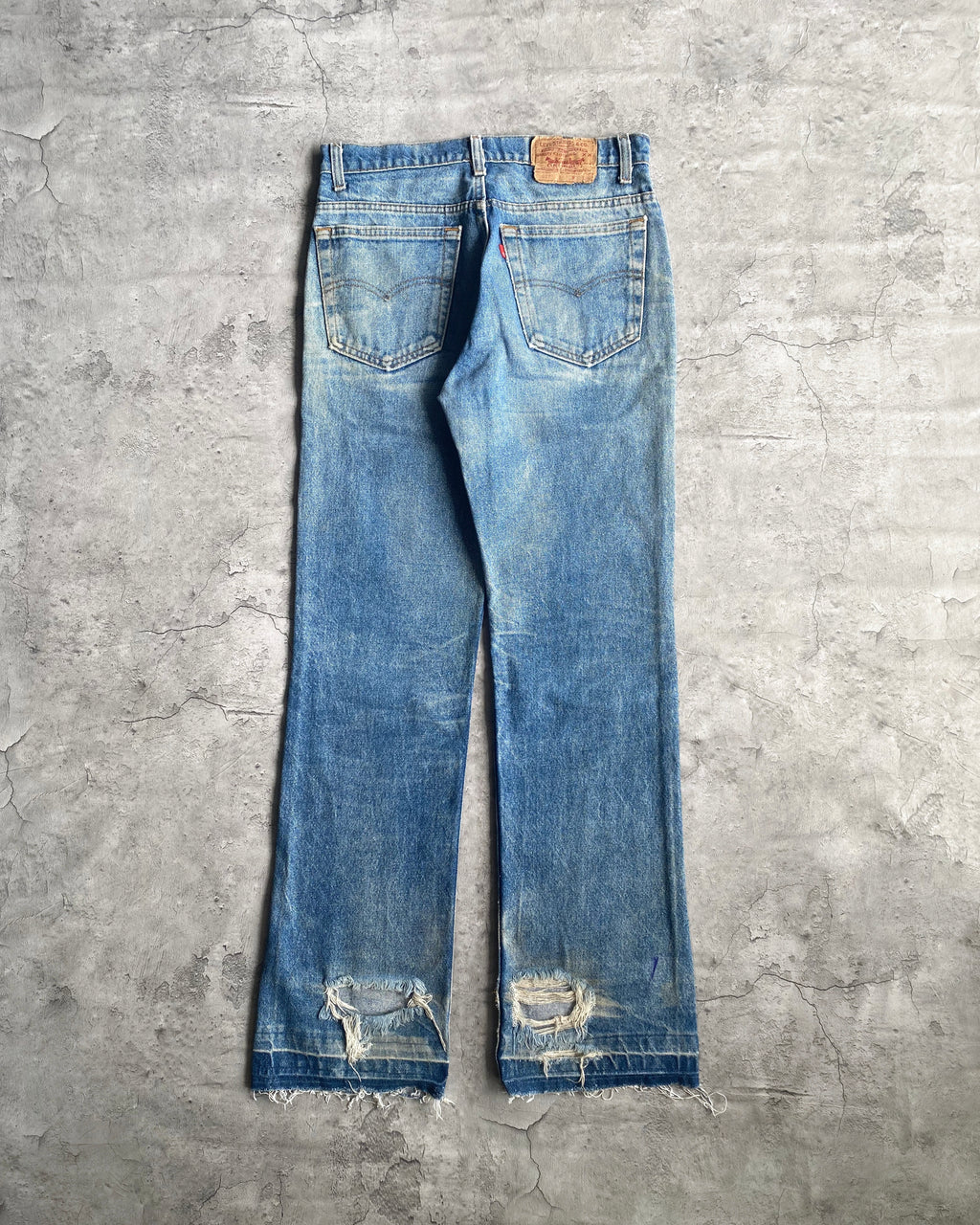 1980S MUD WASHED LEVI'S 517 RELEASED HEM JEANS (33X36)