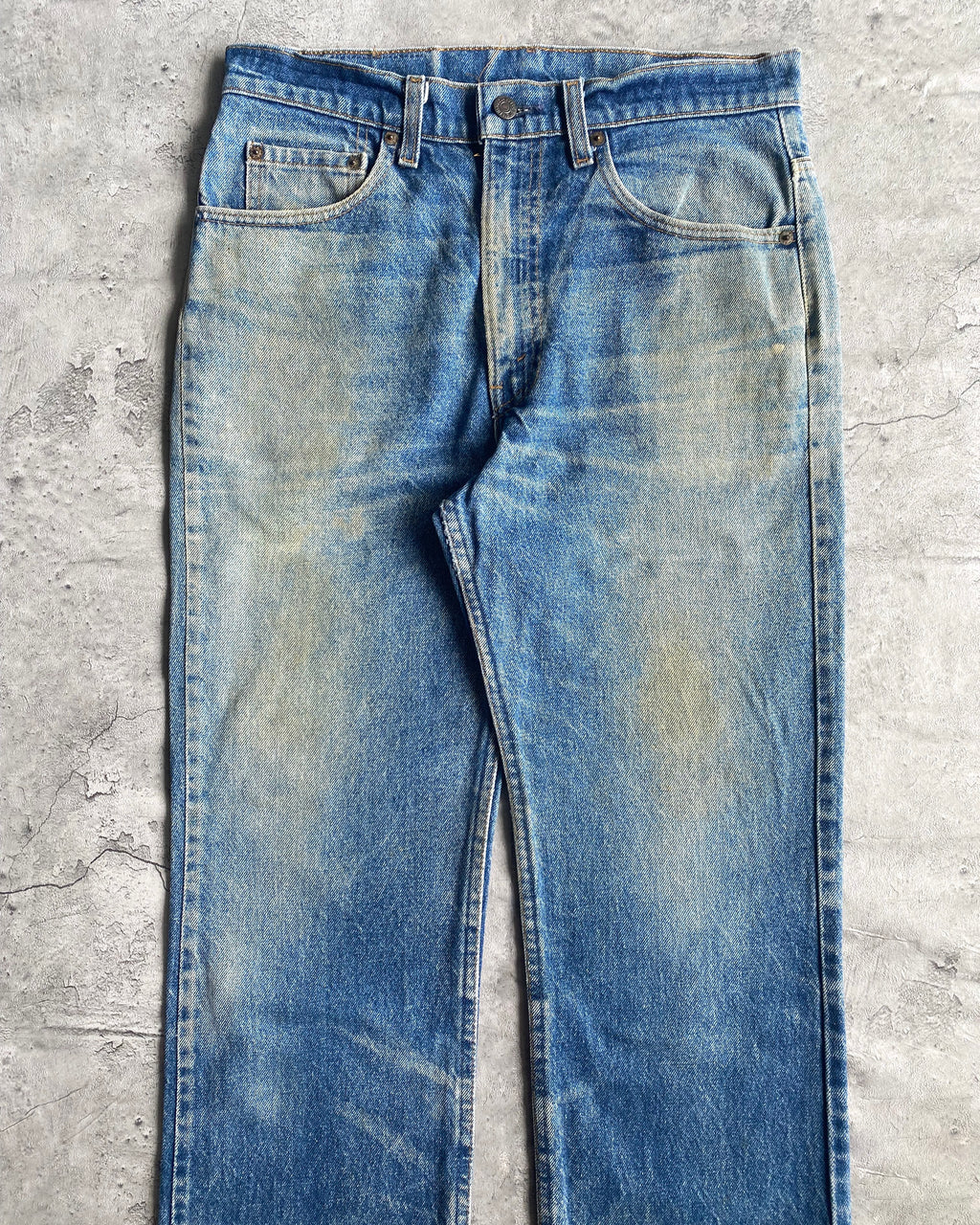 1980S MUD WASHED LEVI'S 517 RELEASED HEM JEANS (33X36)