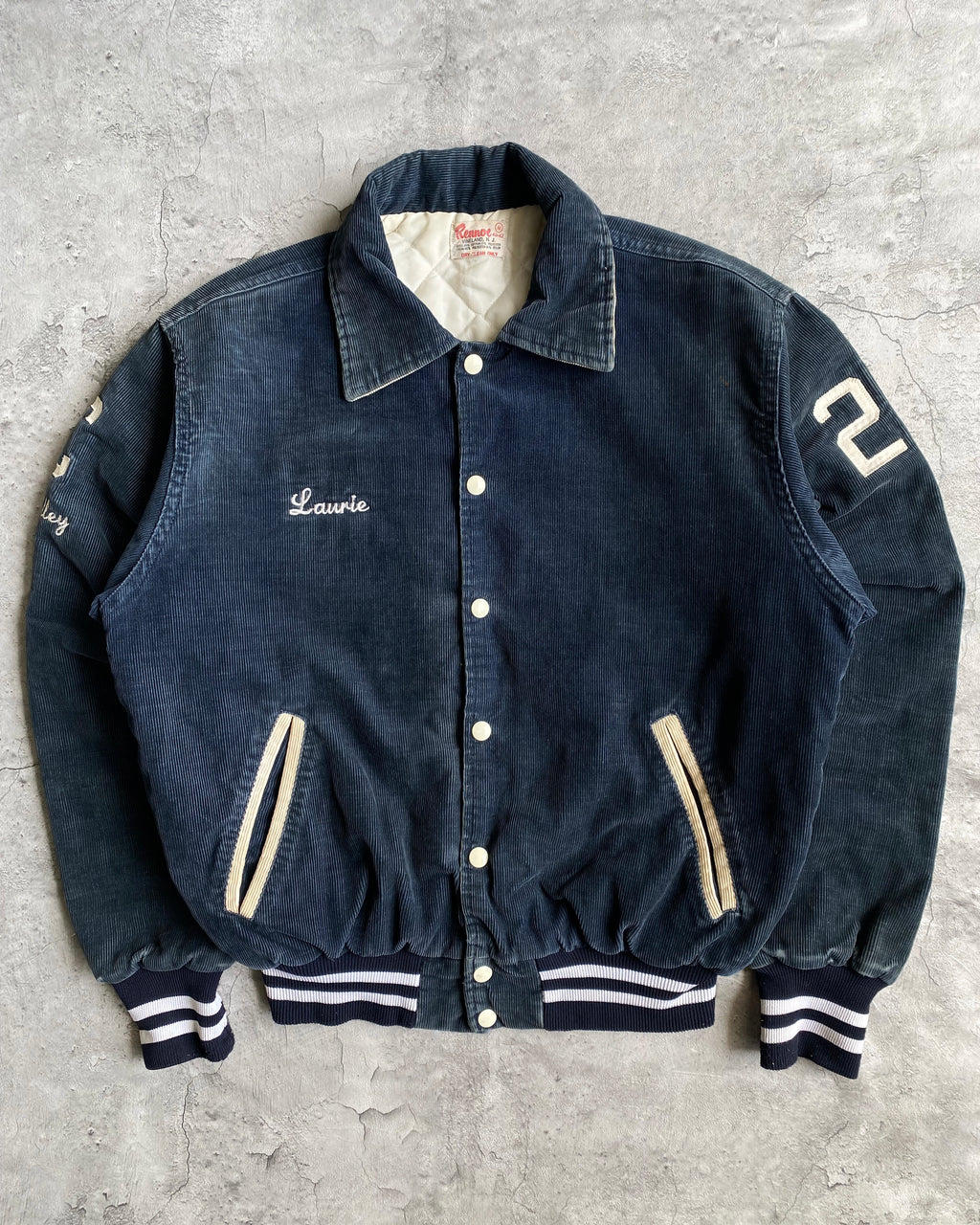 1980S 'CLASSICAL BASKETBALL' CORDUROY VARSITY JACKET (M)