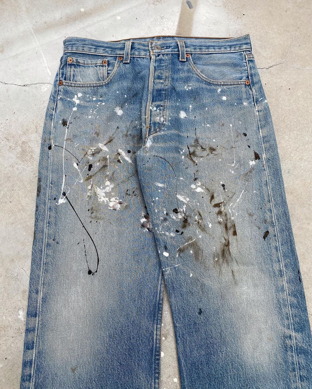 1990s Levi’s 501 Painted Jeans