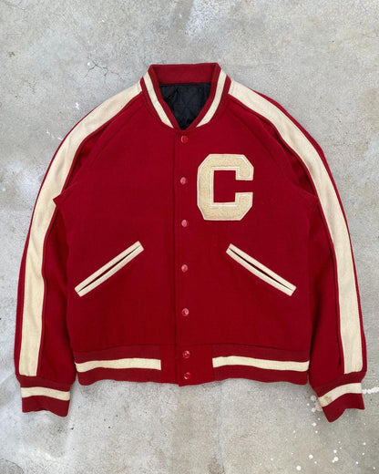 1990s ‘C’ Letterman Raglan Varsity Jacket