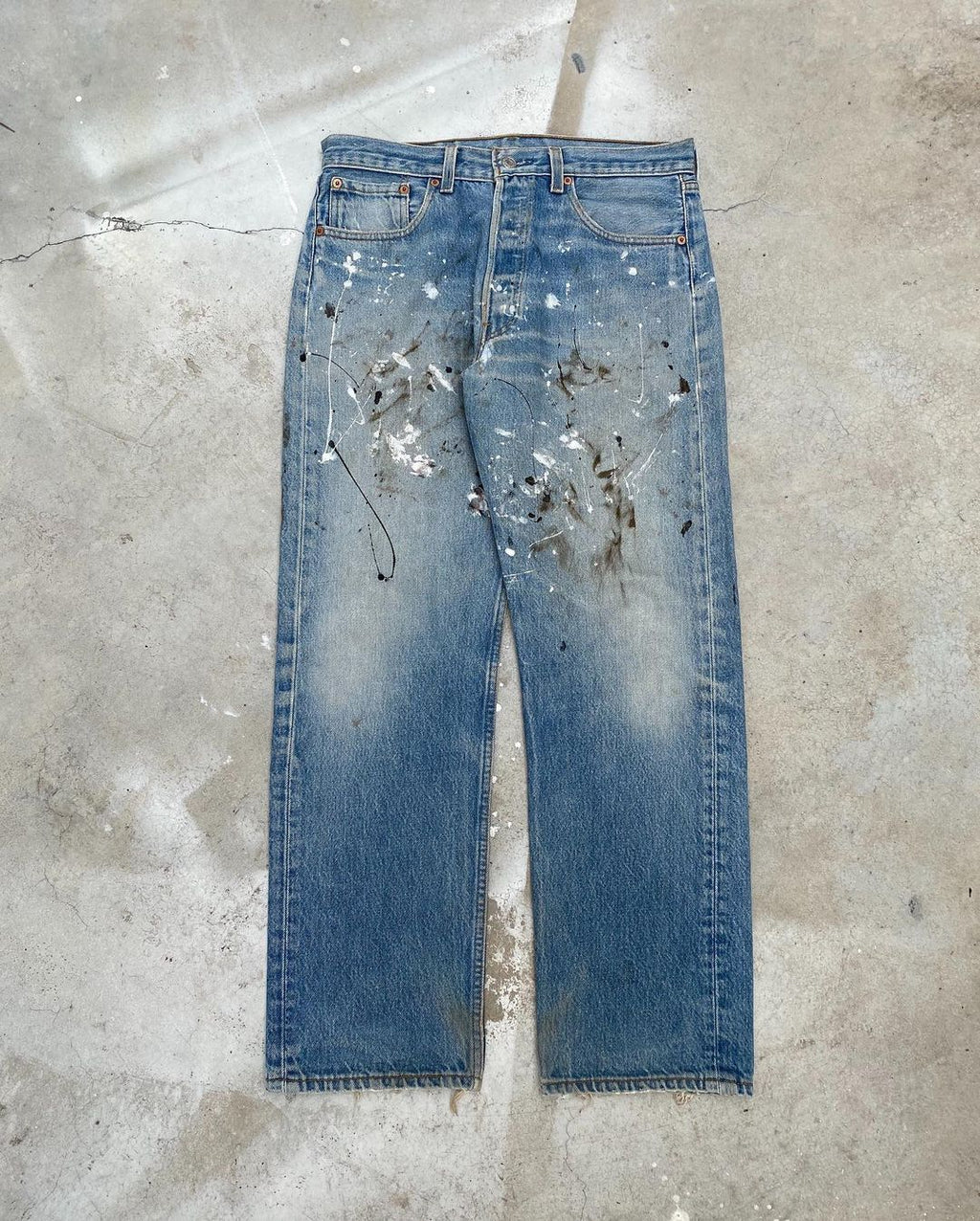 1990s Levi’s 501 Painted Jeans