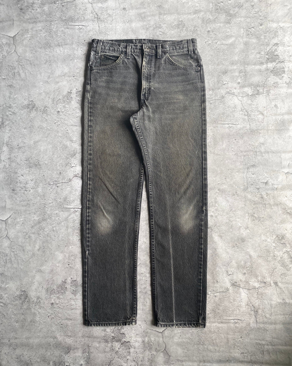1990S FADED BLACK LEVI'S 505 JEANS (34X32)
