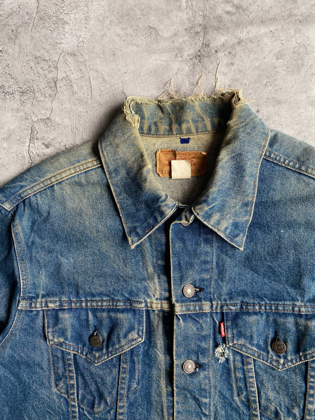 1980S FADED WASHED LEVI'S TYPE III TRUCKER JACKET (L)