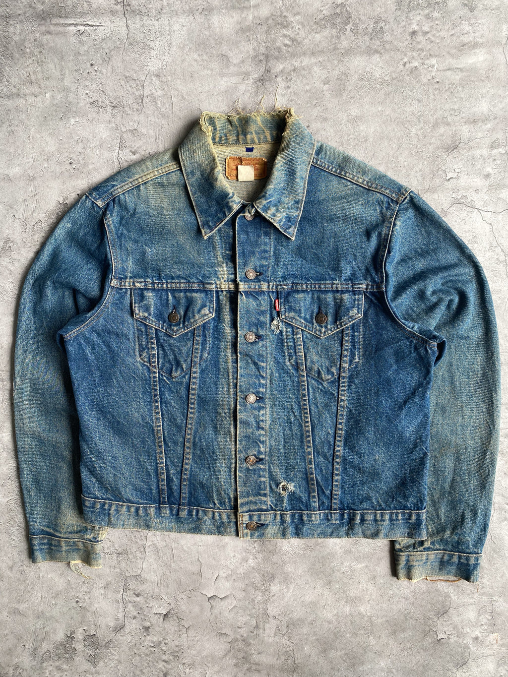 1980S FADED WASHED LEVI'S TYPE III TRUCKER JACKET (L)