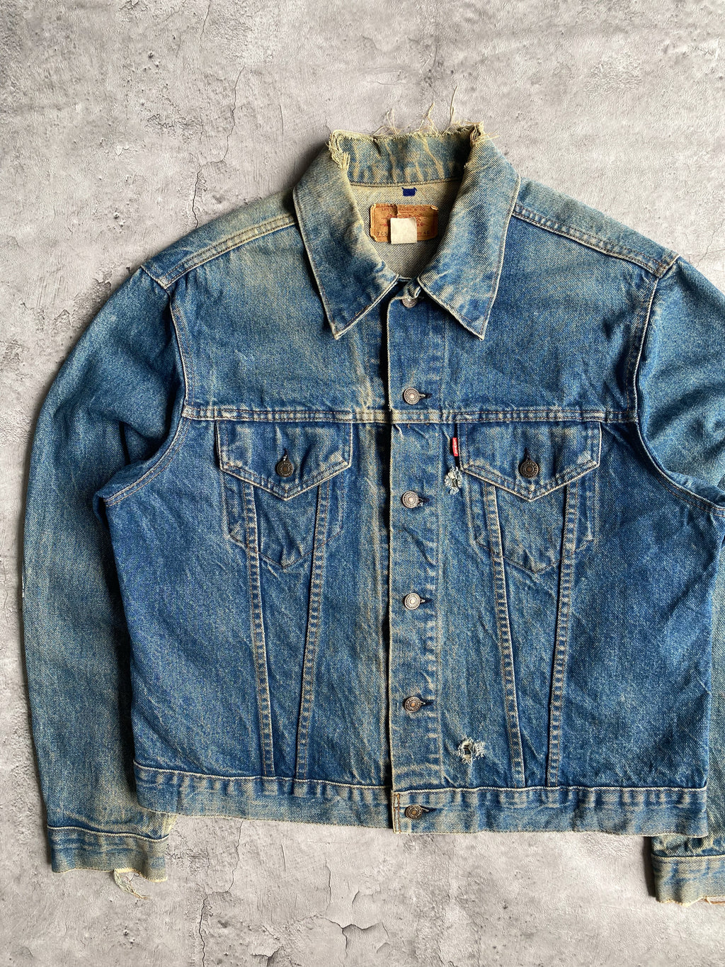 1980S FADED WASHED LEVI'S TYPE III TRUCKER JACKET (L)