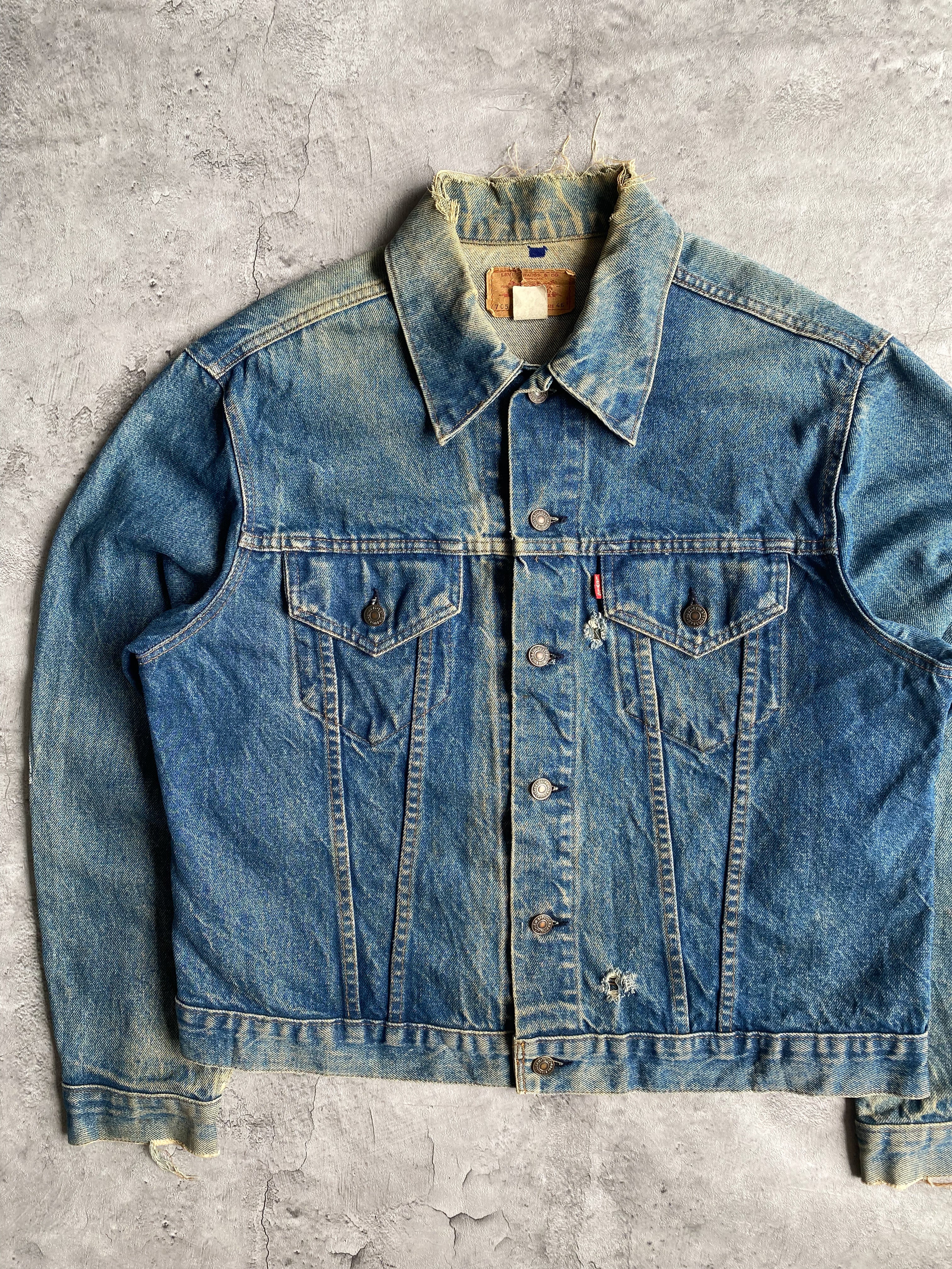 1980S FADED WASHED LEVI'S TYPE III TRUCKER JACKET (L)