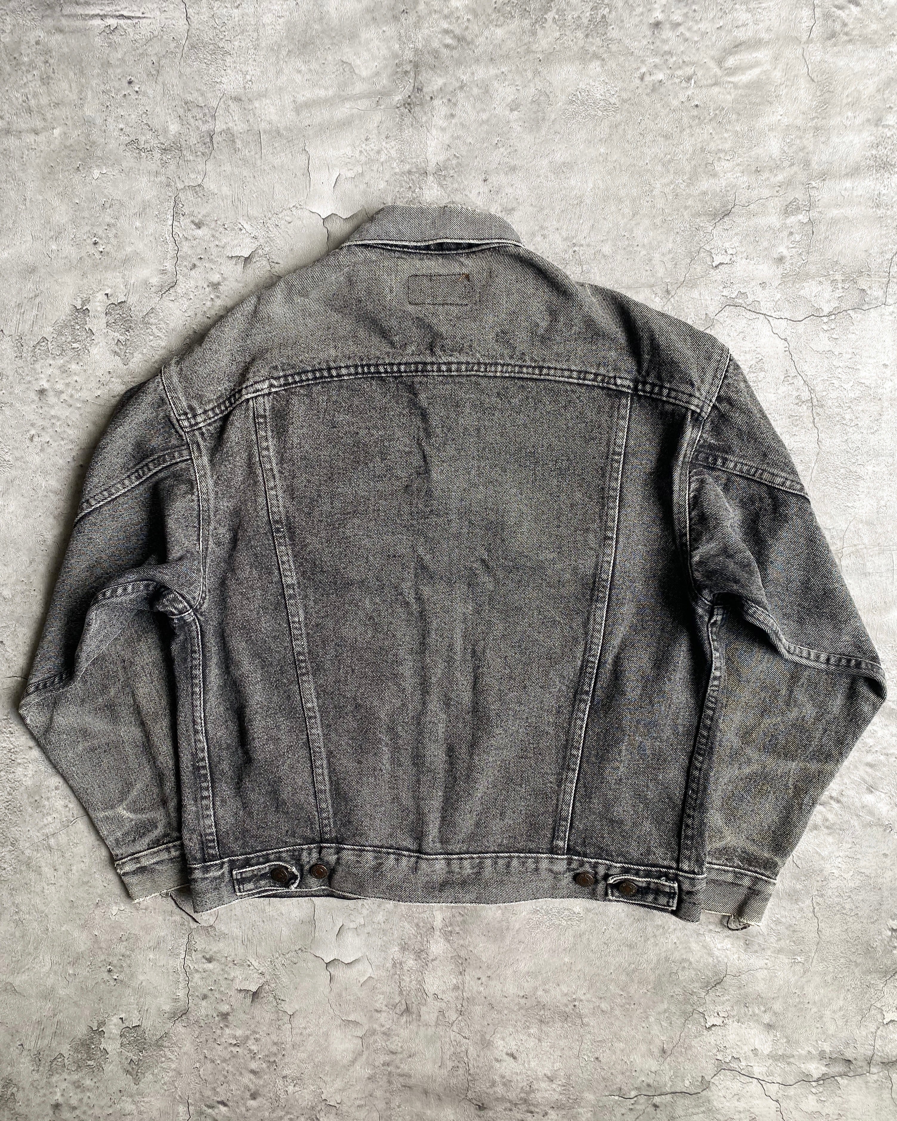 1980S FADED BLACK LEVI'S TYPE III DENIM TRUCKER JACKET (M)