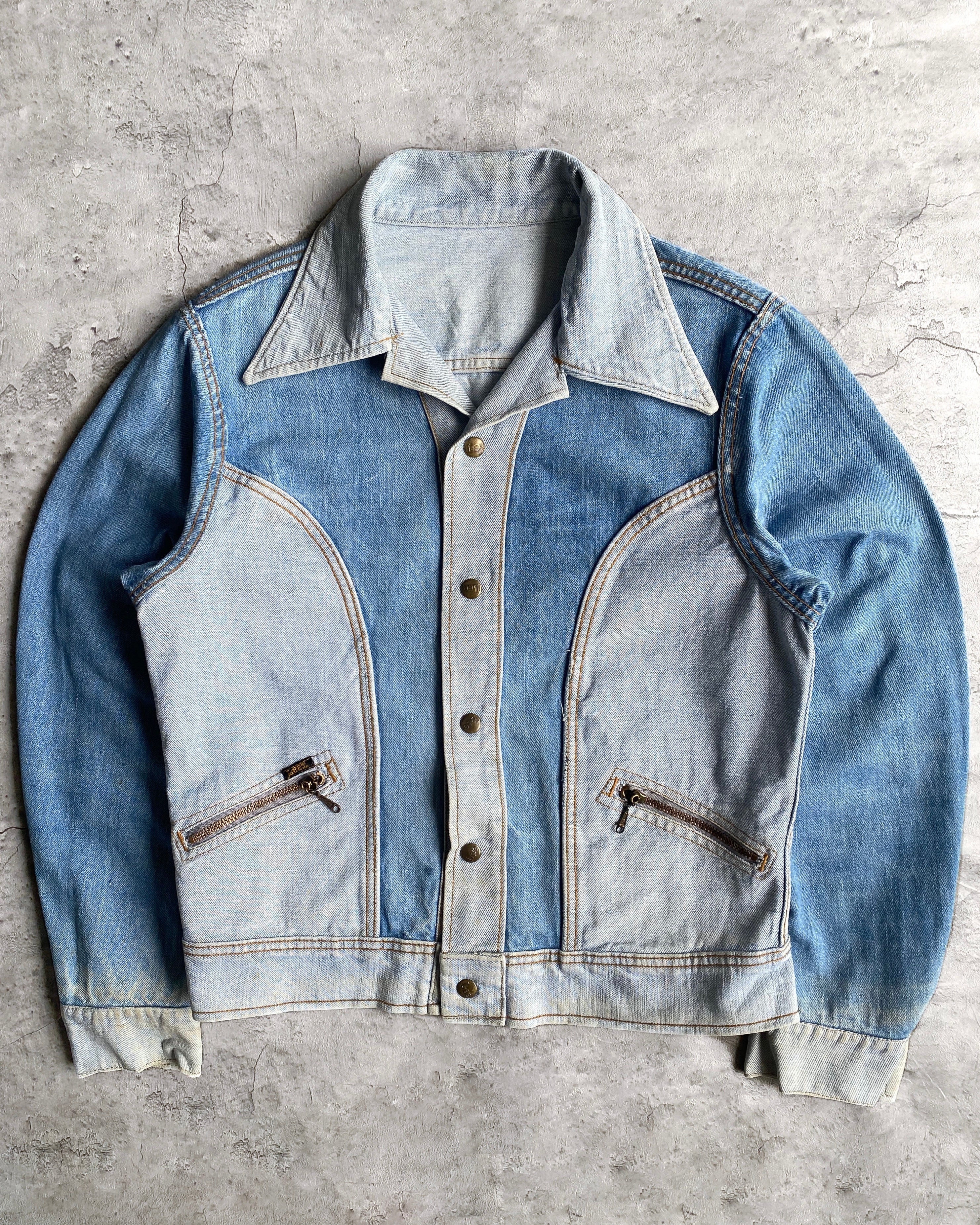 1970S LEE REVERSIBLE WESTERN DENIM JACKET (S/M)