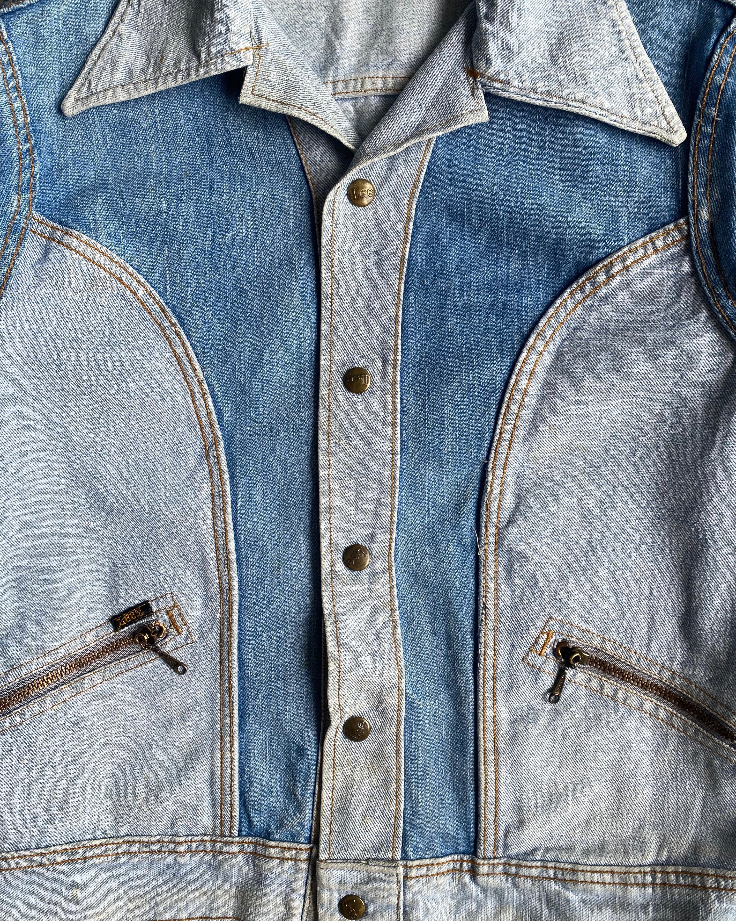 1970S LEE REVERSIBLE WESTERN DENIM JACKET (S/M)