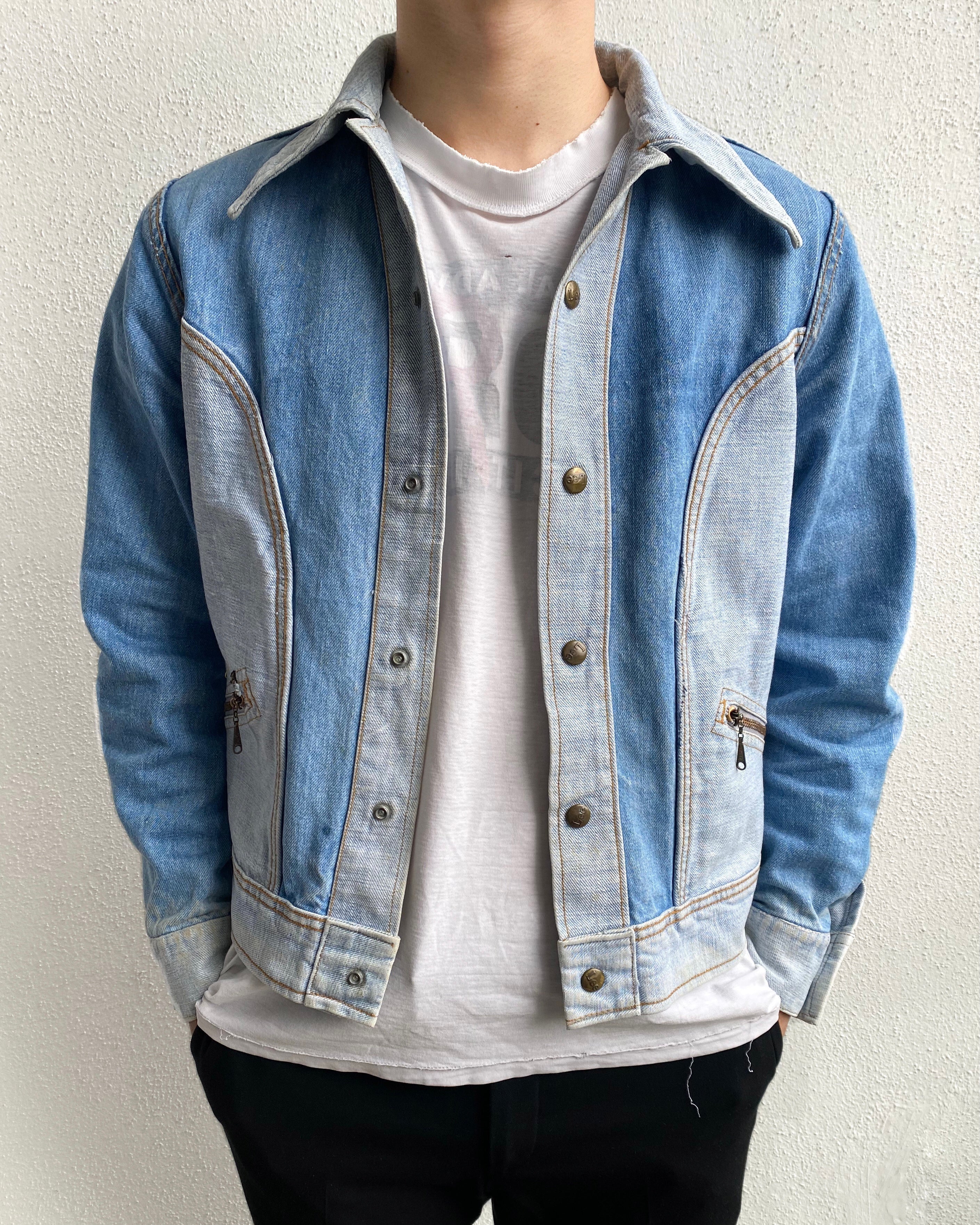 1970S LEE REVERSIBLE WESTERN DENIM JACKET (S/M)