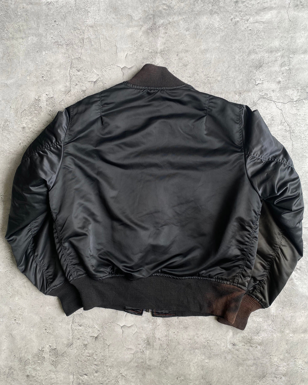 1980S SUN FADED NYLON REVERSIBLE BOMBER JACKET (M-XL)