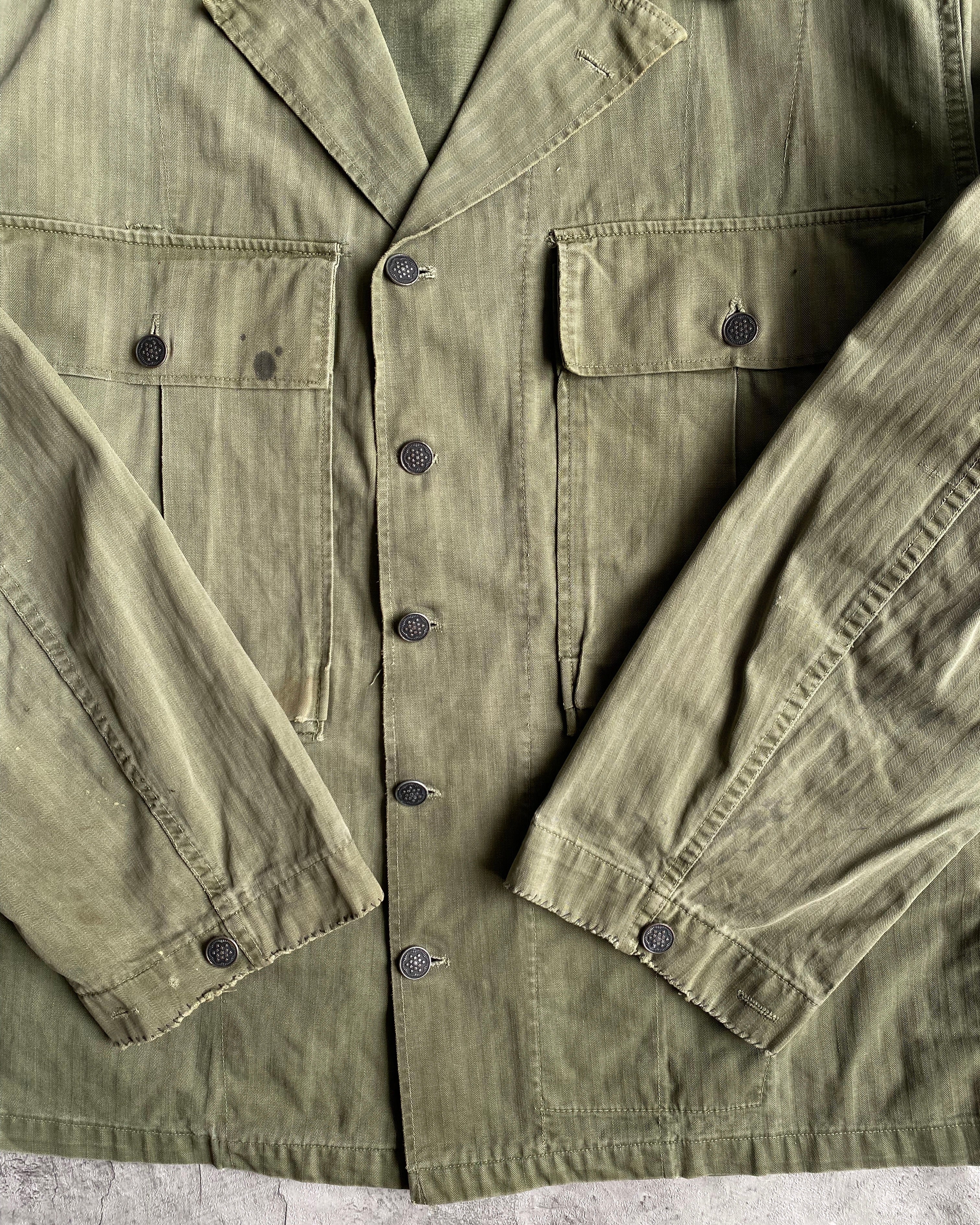 1940S WWII M43 HBT 13 STARS US ARMY SHIRT (M/L)