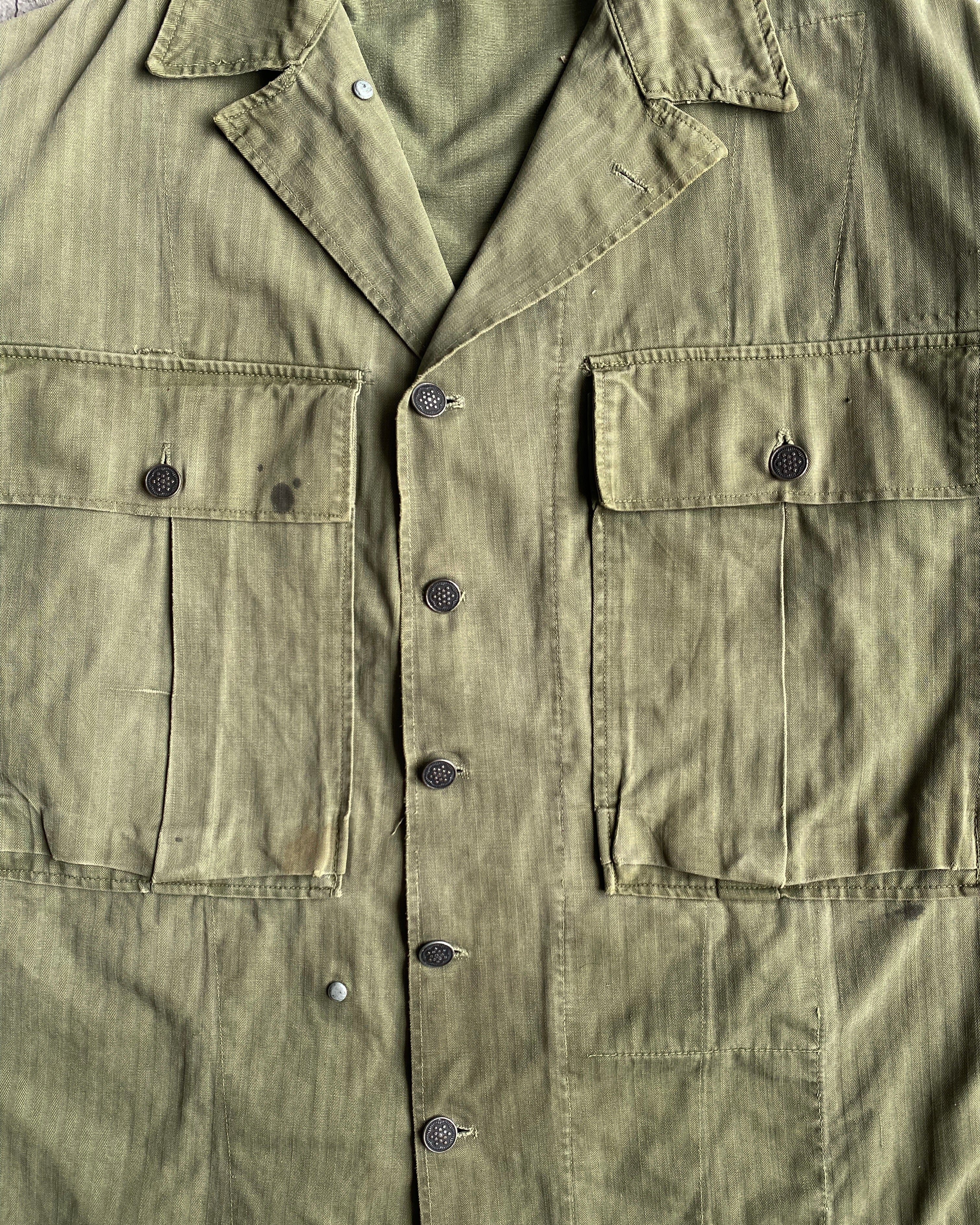 1940S WWII M43 HBT 13 STARS US ARMY SHIRT (M/L)