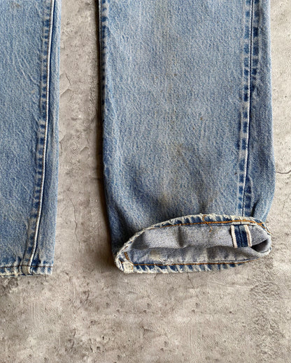 1980S FADED WASHED LEVI'S 501 REDLINE SELVEDGE JEANS (29X33)