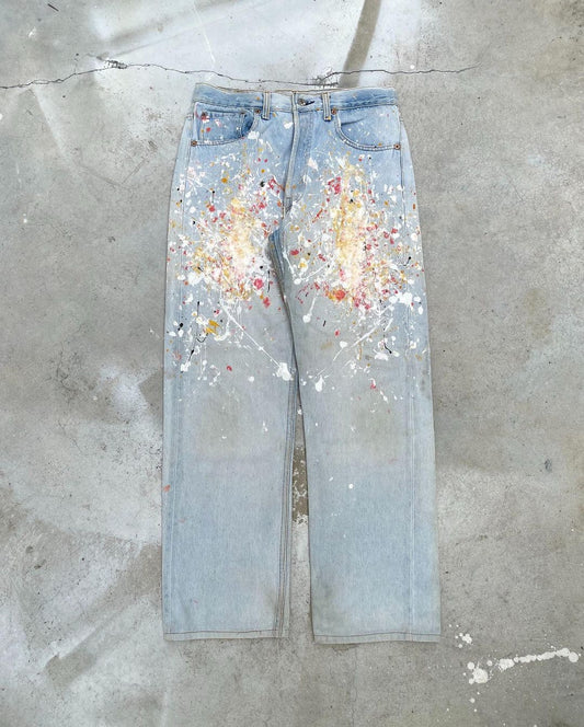 1980s Levi’s 501 Painted Light Wash Jeans