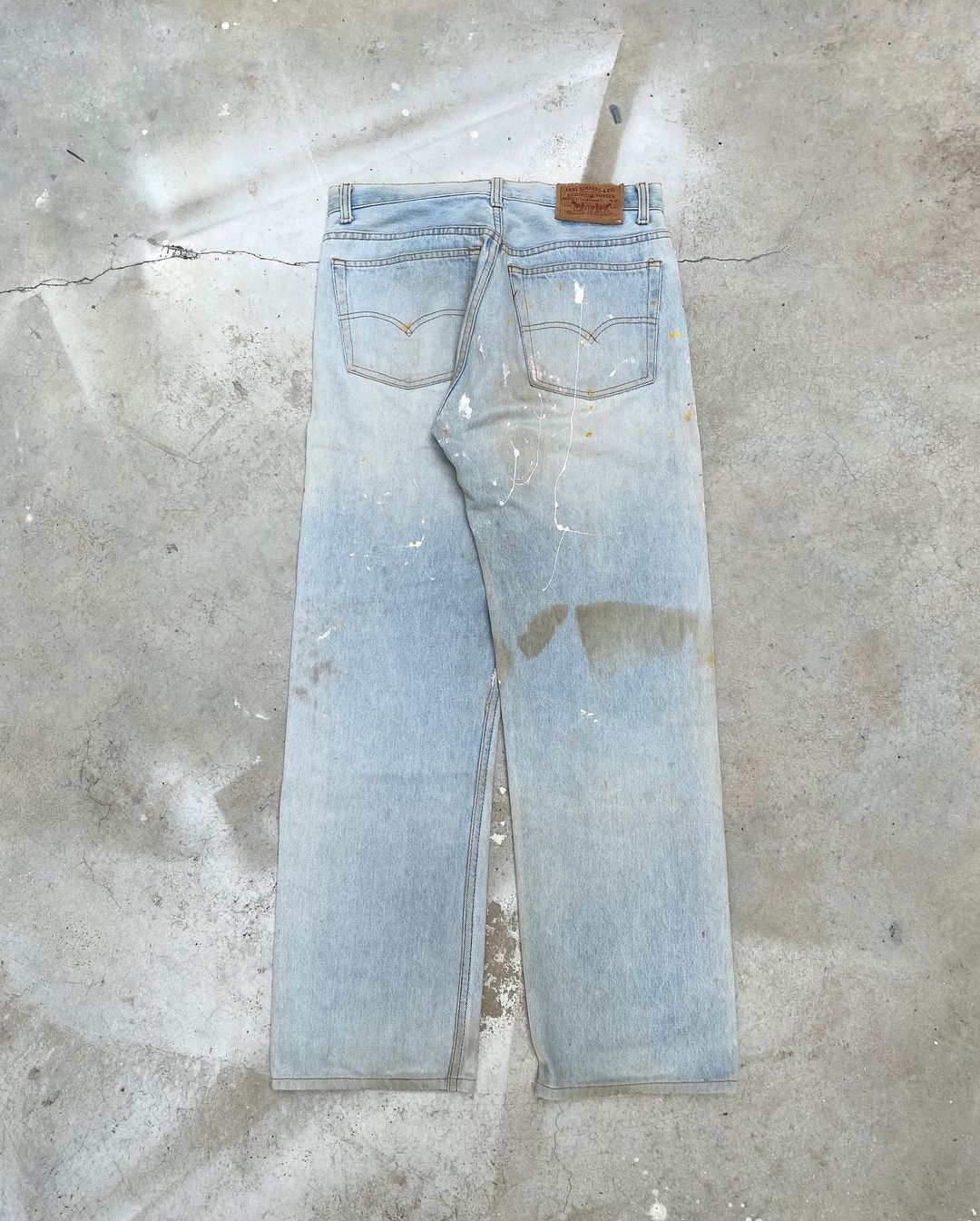 1980s Levi’s 501 Painted Light Wash Jeans