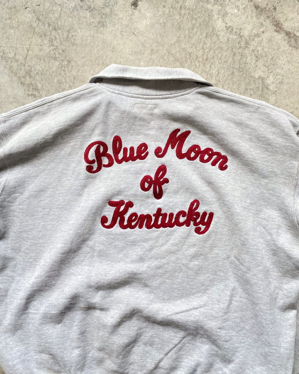 1990S MCCOY 'BLUE MOON OF KENTUCKY' HALF ZIP SWEATSHIRT (S-L)