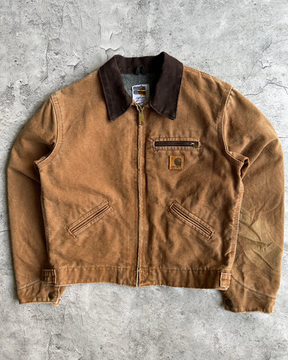 1990S DARK BROWN CARHARTT DETROIT WORK JACKET (S)