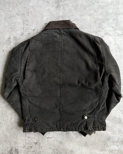 1990S FADED BLACK CARHARTT ARCTIC WORK JACKET (M)