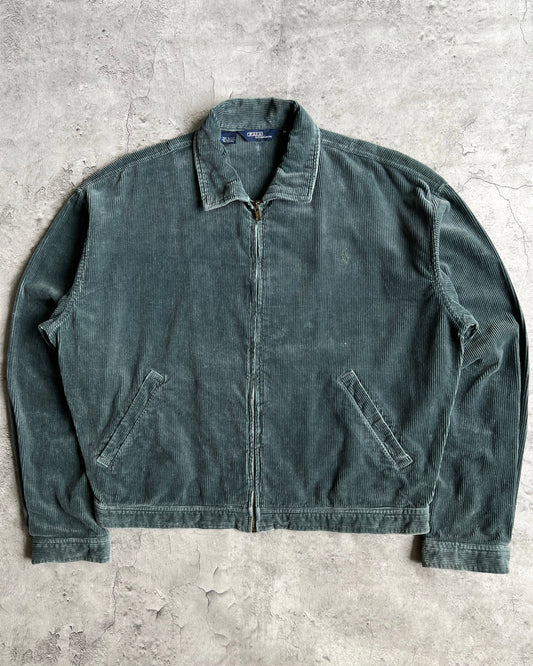 1990S GREEN/GREY POLO RALPH LAUREN CORDUROY JACKET (M-XL)