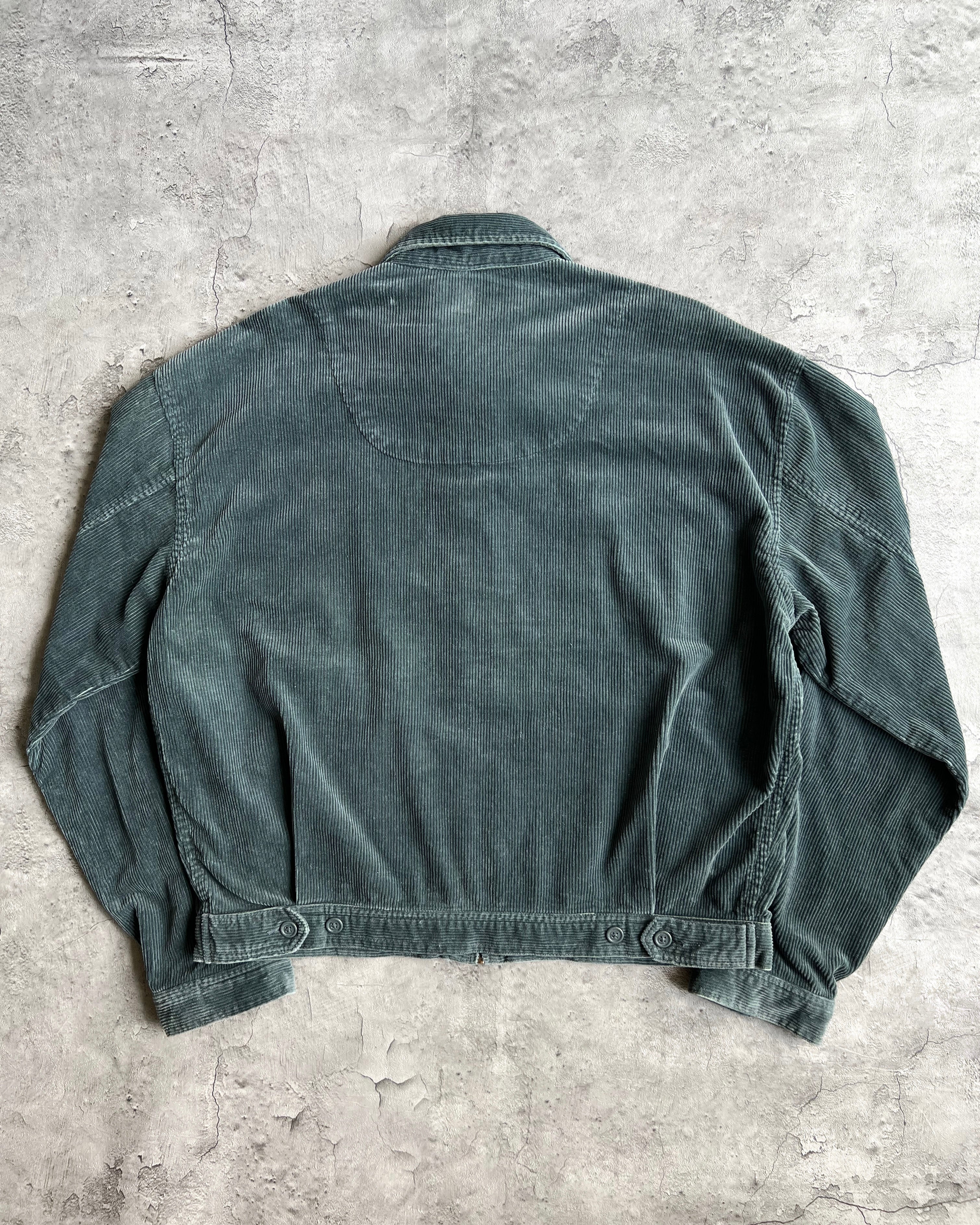 1990S GREEN/GREY POLO RALPH LAUREN CORDUROY JACKET (M-XL)