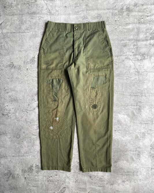 1970S PATCHED OG-507 US ARMY TROUSERS (32X29)