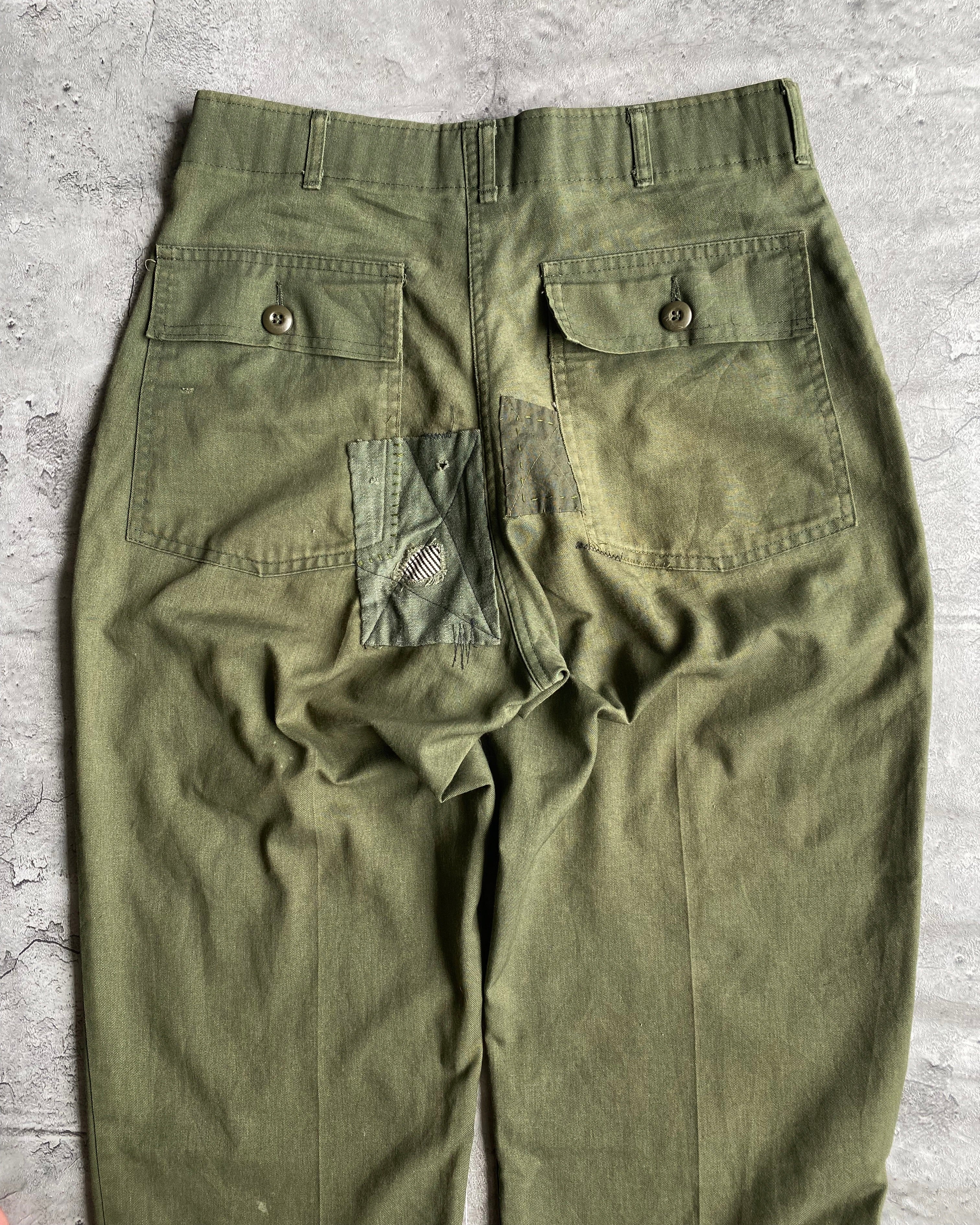 1970S PATCHED OG-507 US ARMY TROUSERS (32X29)