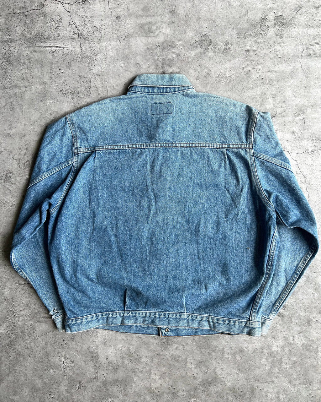 1990S FADED LEVI'S TYPE II SASHIKO DENIM JACKET (L/XL)
