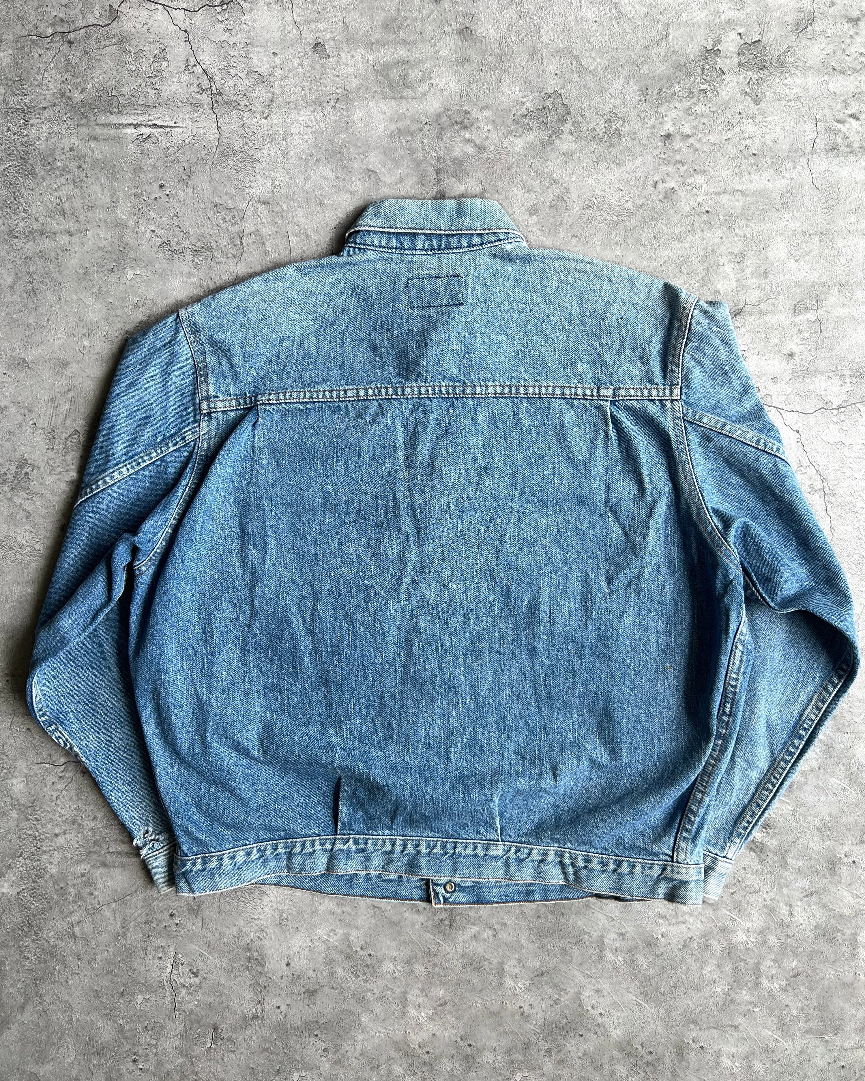 1990S FADED LEVI'S TYPE II SASHIKO DENIM JACKET (L/XL)