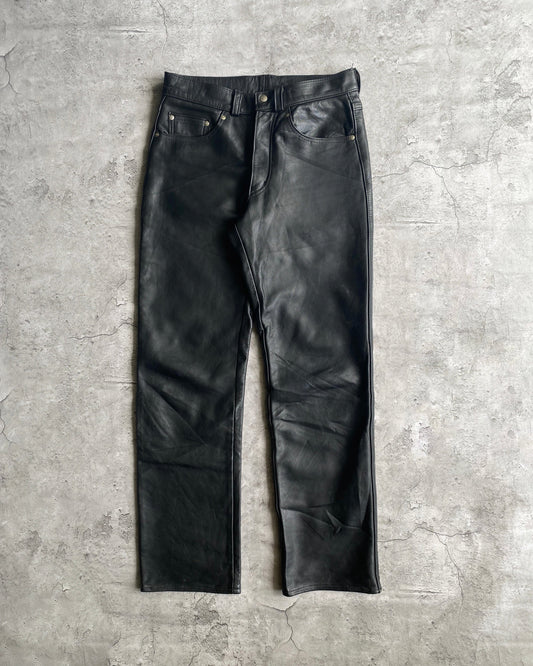 1980S SCHOTT BLACK LEATHER PANTS (30-32)