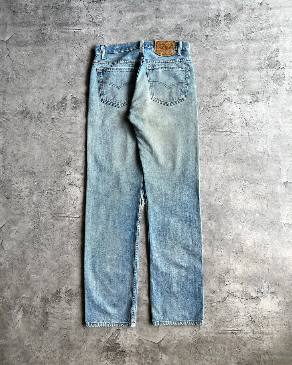 1980S FADED WASHED LEVI'S 501 DISTRESSED JEANS (31X36)