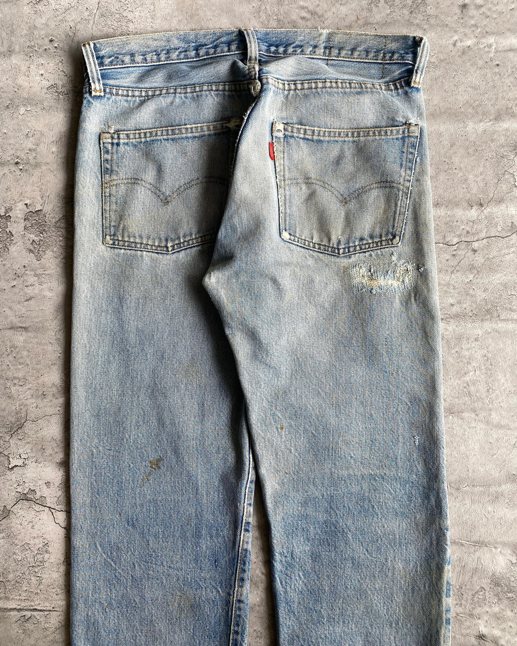 1970S BORO REPAIRED LEVI'S 501 REDLINE SELVEDGE JEANS (32X30)