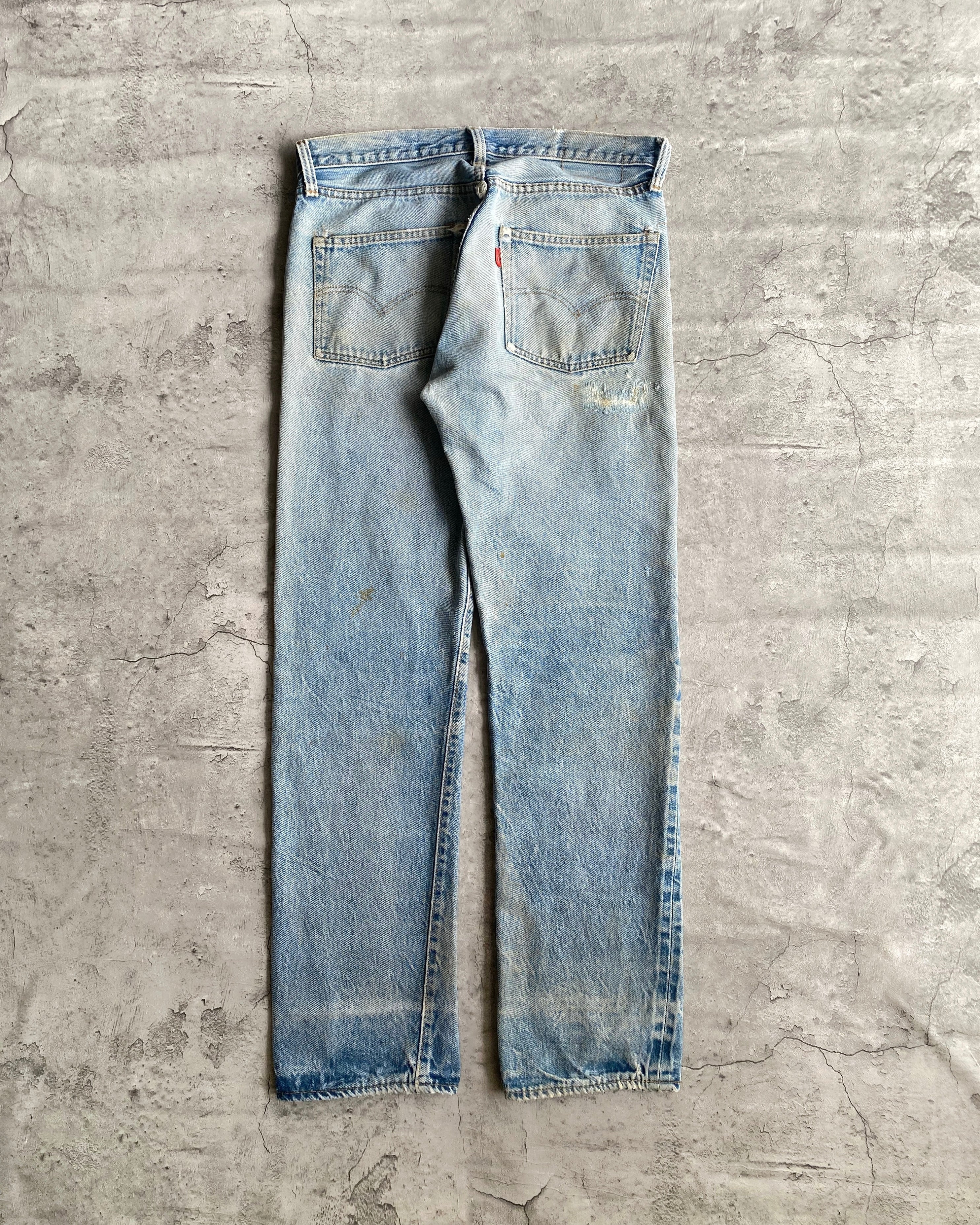 1970S BORO REPAIRED LEVI'S 501 REDLINE SELVEDGE JEANS (32X30)