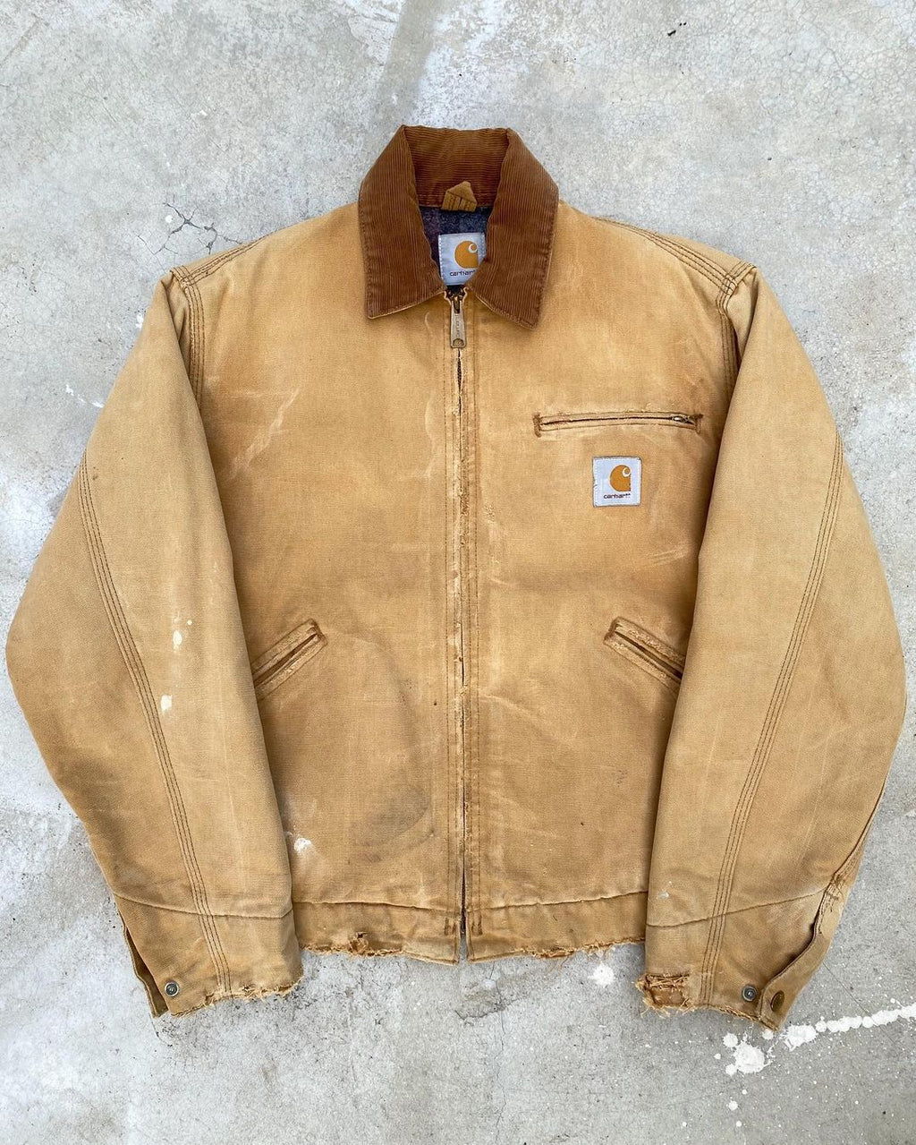 1990s Sun Faded Brown Carhartt Detroit Jacket