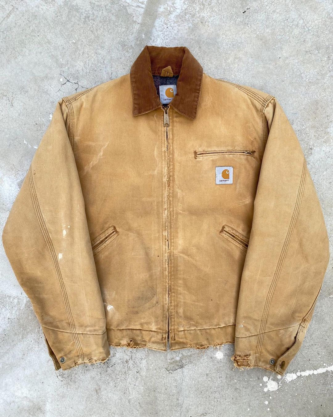 1990s Sun Faded Brown Carhartt Detroit Jacket