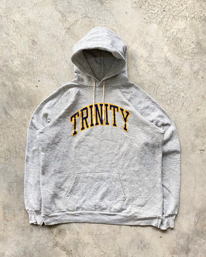 1980S 'TRINITY' GREY CHAMPION HOODIE SIZE (M-XL)