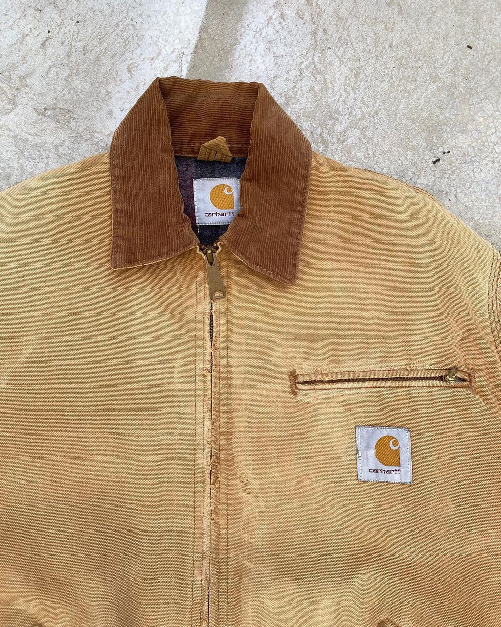 1990s Sun Faded Brown Carhartt Detroit Jacket