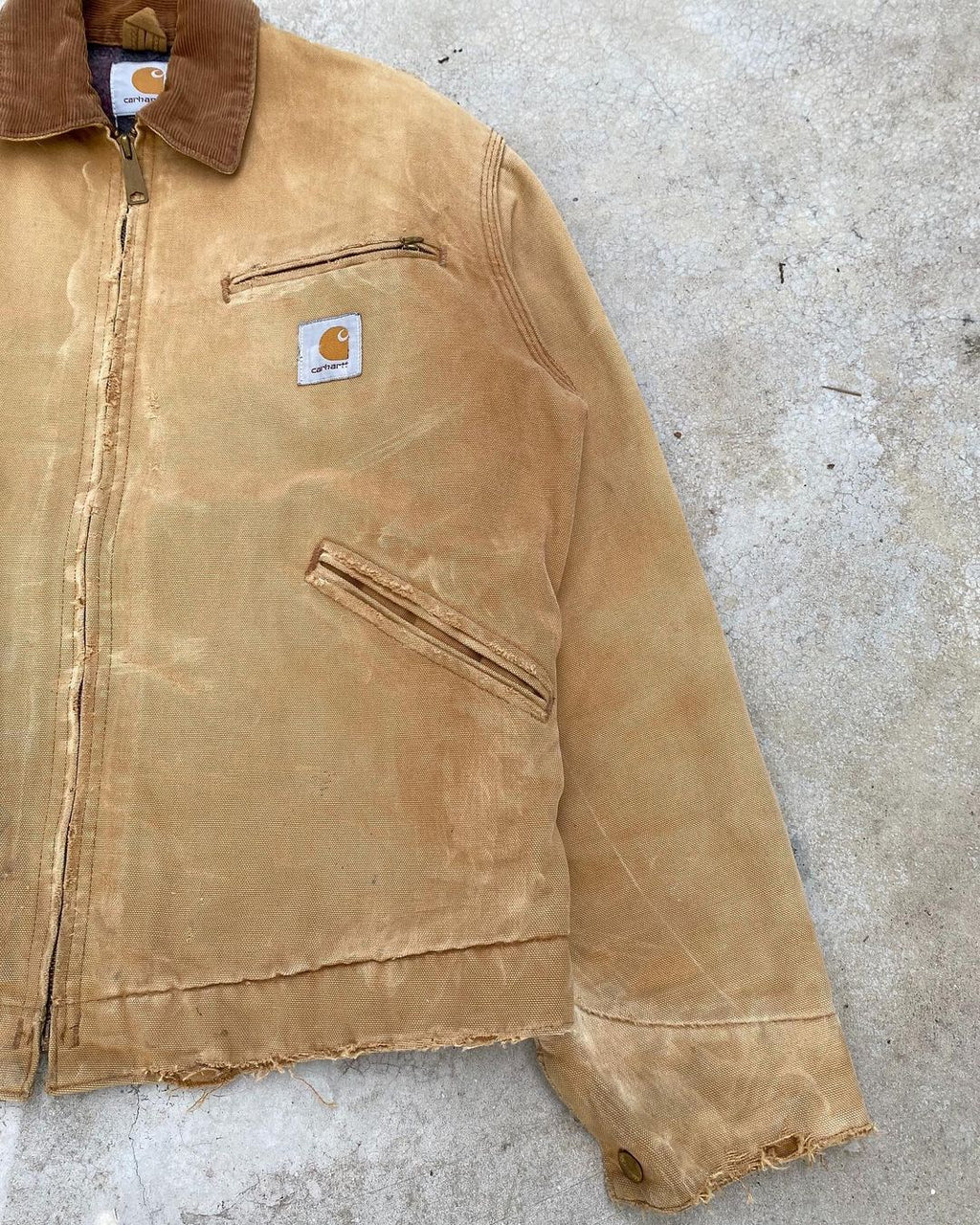 1990s Sun Faded Brown Carhartt Detroit Jacket
