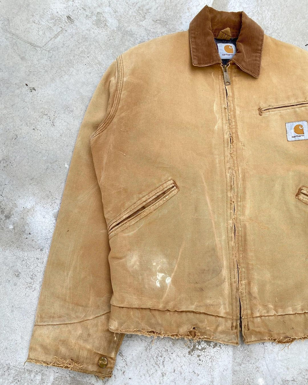 1990s Sun Faded Brown Carhartt Detroit Jacket