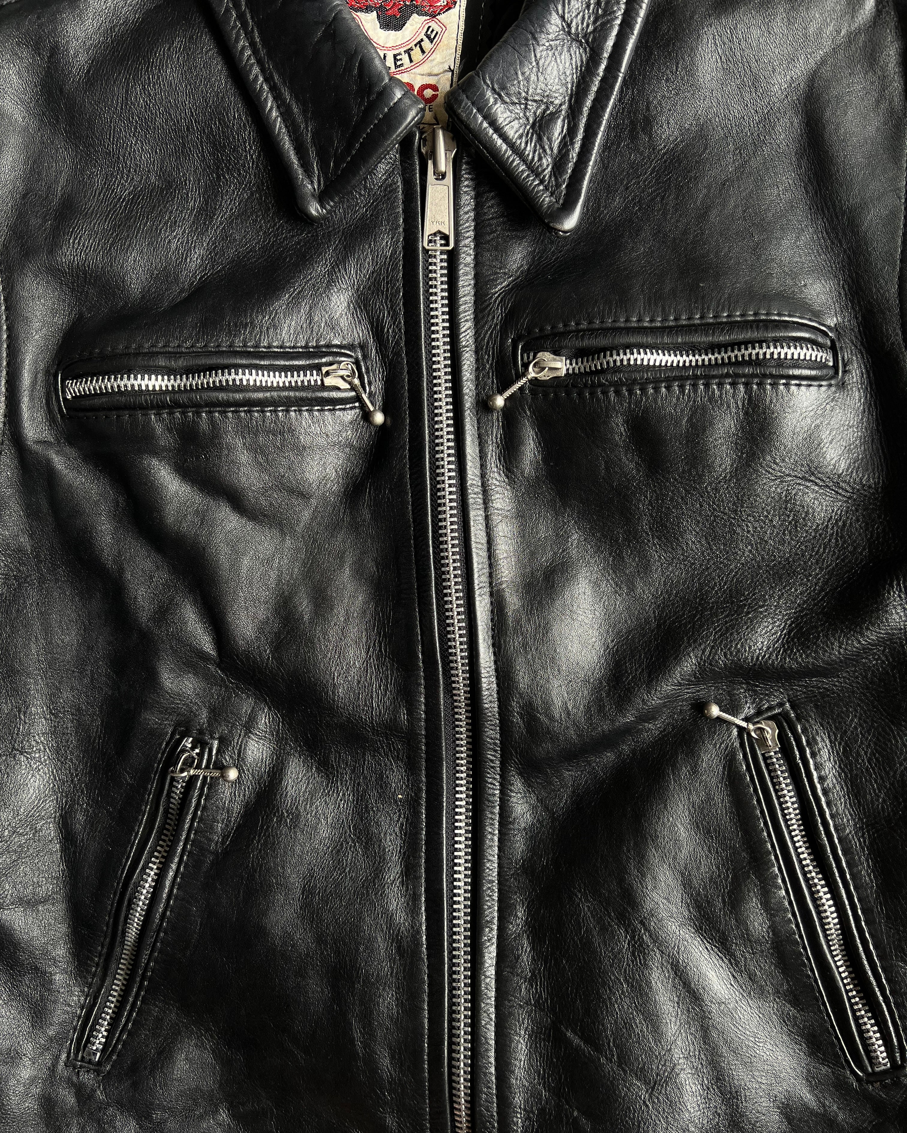 1980S/1990S GIGOLO ACDC HIGHWAYMAN LEATHER JACKET (M)