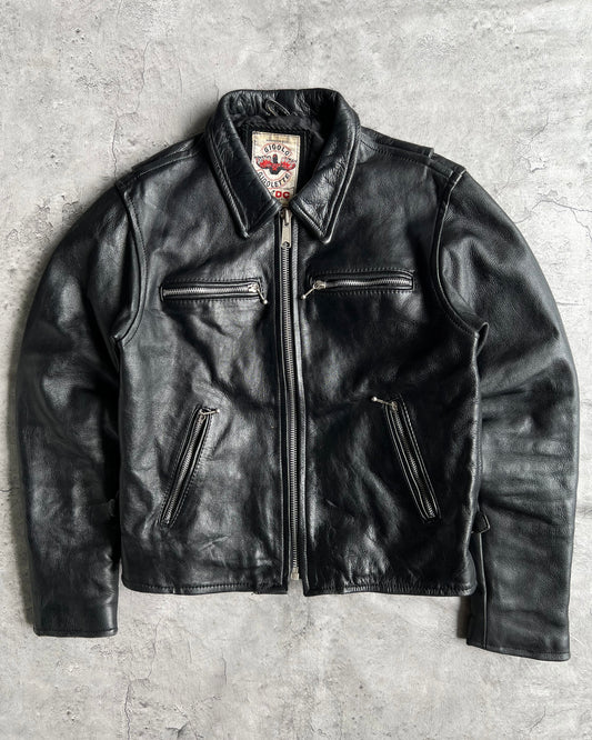 1980S/1990S GIGOLO ACDC HIGHWAYMAN LEATHER JACKET (M)