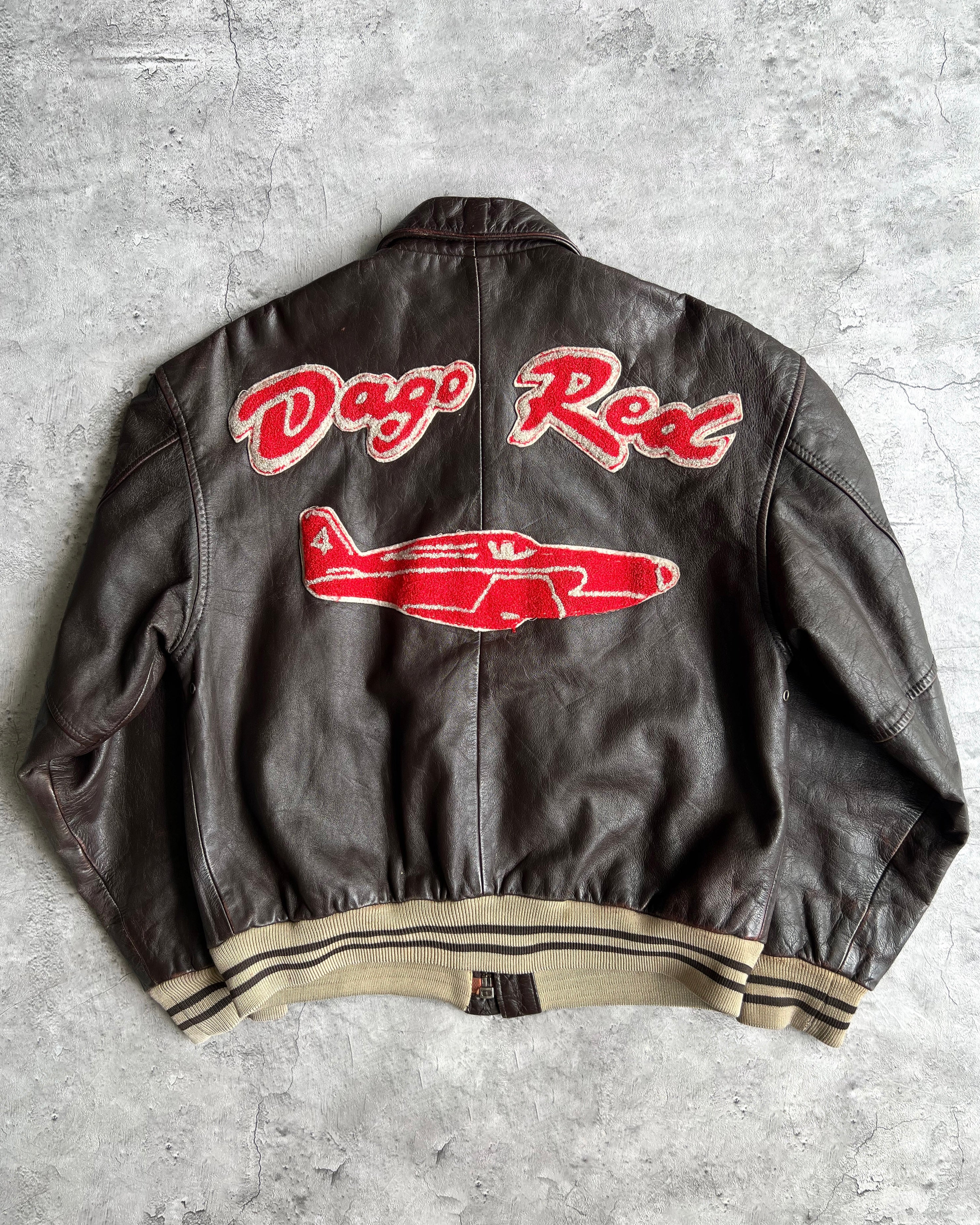 1982 AVIREX 'DAGO RED' TYPE A-2 LEATHER JACKET (S-L)