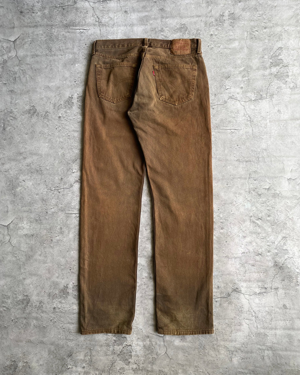 1990S SUN FADED BROWN LEVI'S 501 JEANS (34X34)