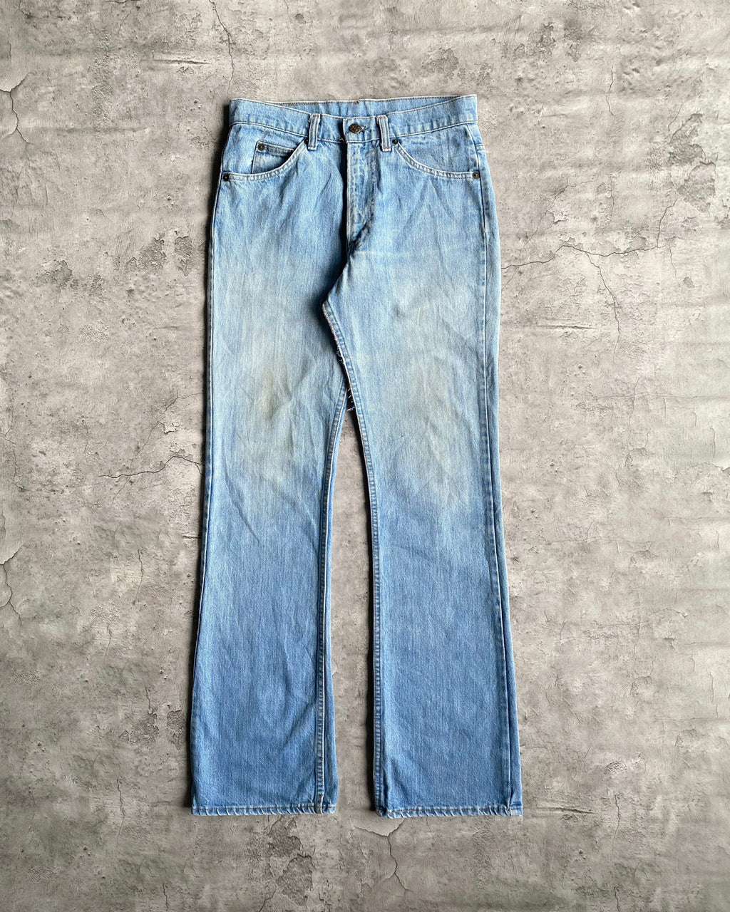 1970S FADED WASHED LEVI'S 517 FLARE JEANS (30X33)