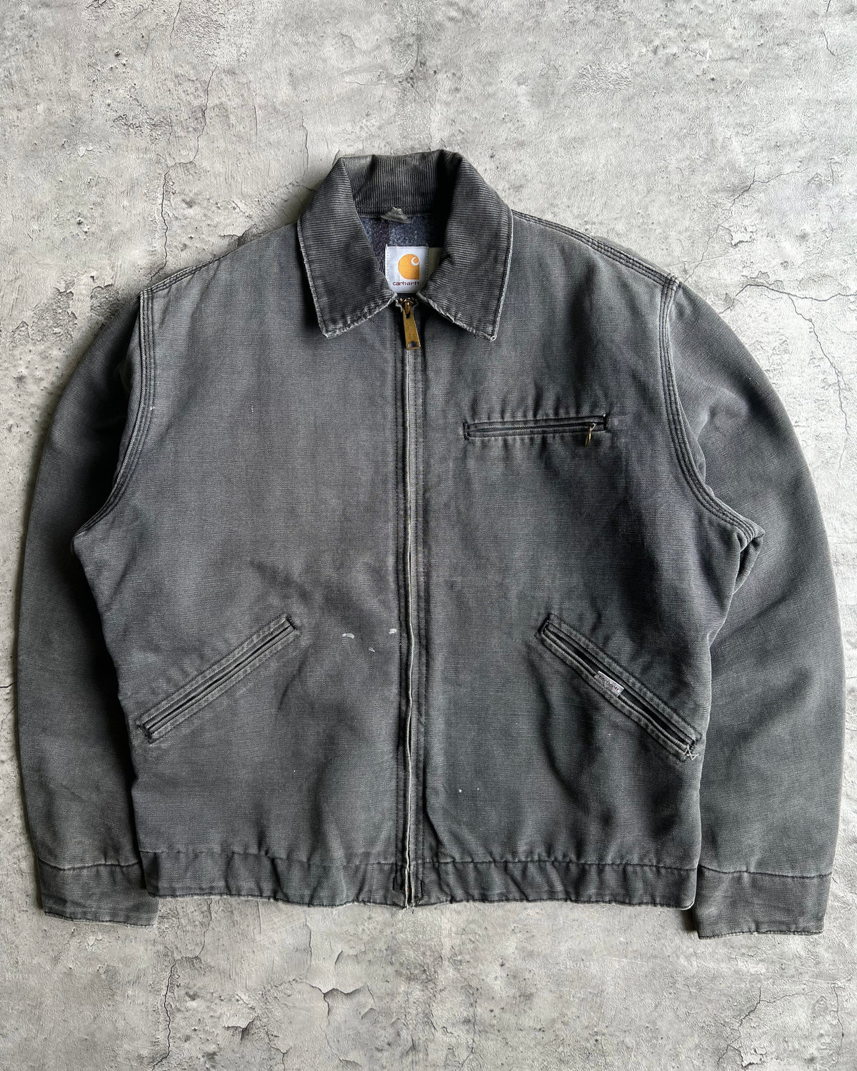 1980S FADED BLACK CARHARTT DETROIT WORK JACKET (M/L) – exaghules